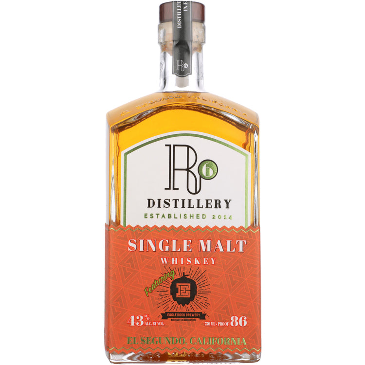 R6 Distillery Eagle Rock Brewery Malt Whiskey 750mL bottle