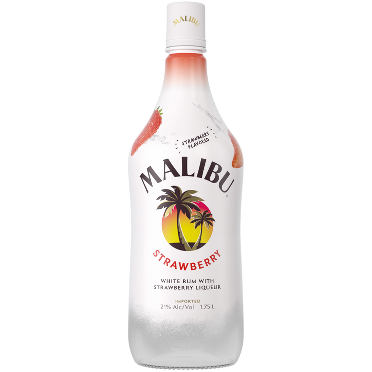 Malibu Strawberry Flavored Rum 1.75L bottle