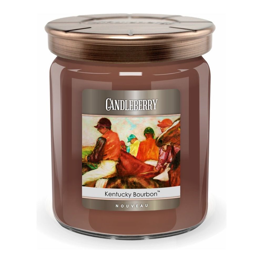 The Candleberry Co. NOUVEAU™ - Kentucky Bourbon™, 3 - Wick, Candy Jar Candle