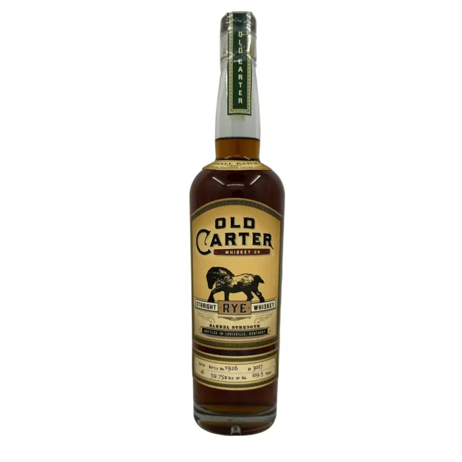 Old Carter Straight Rye Whiskey Batch 16 119.5 Proof Rye