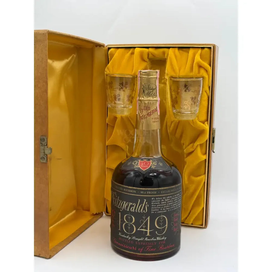 Old Fitzgerald 1849 10 Year Old Bourbon 750ml Stitzel-Weller Velvet Gift Set with Glasses