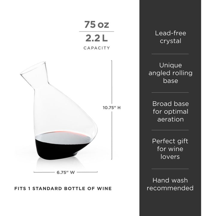 Rolling Crystal Wine Decanter