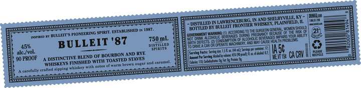 Bulleit '87 Frontier Whiskey 750mL