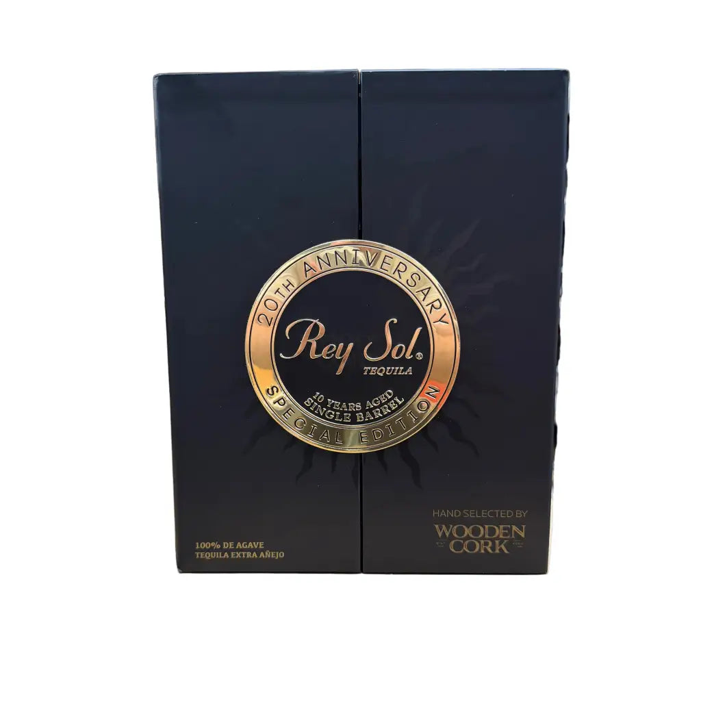 Rey Sol 20th Anniversary 10 Years Aged Single Barrel Extra Anejo Tequila Selected by Wooden Cork tequila