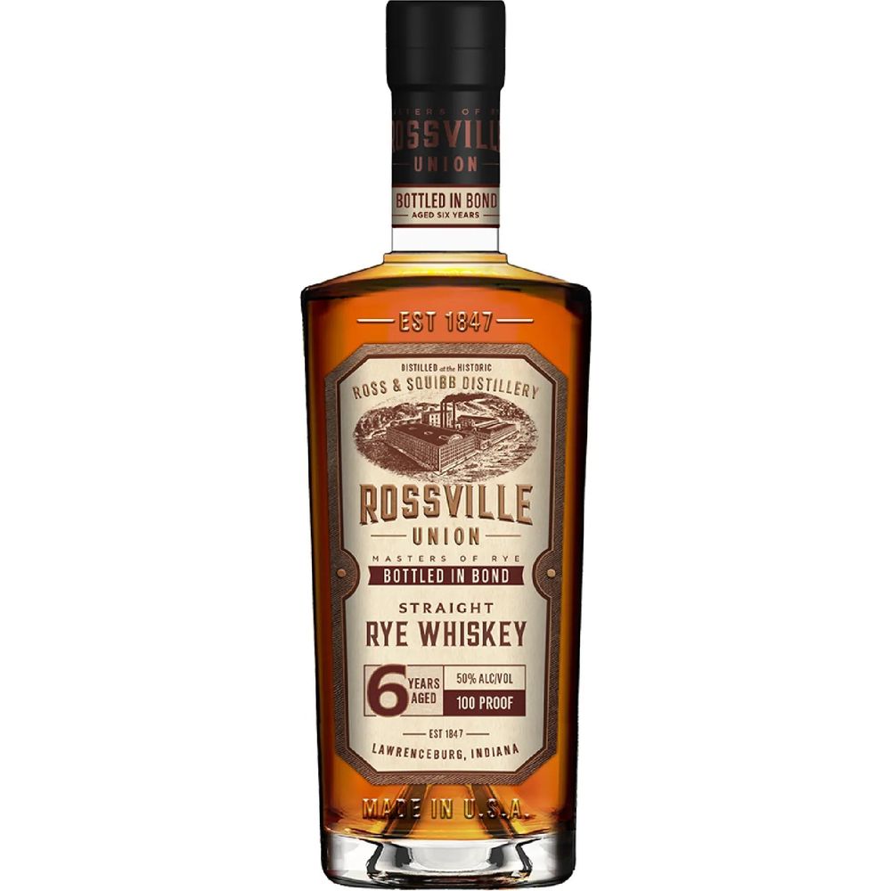 Rossville Union Bottle in Bond Rye 6 Year Whiskey