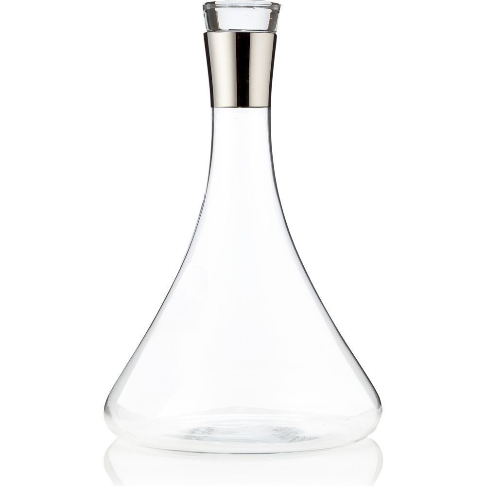 Irving Chrome-Rimmed Crystal Decanter