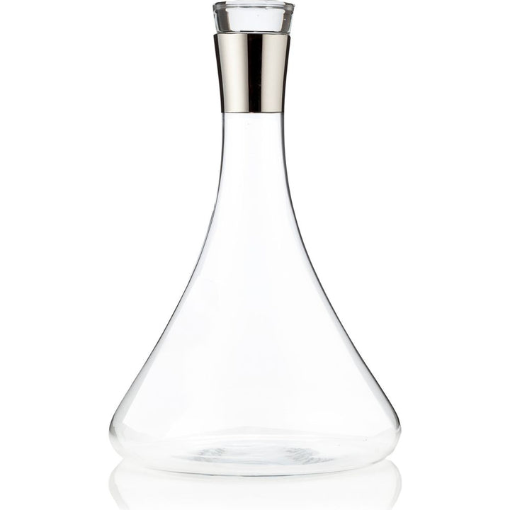 Irving Chrome-Rimmed Crystal Decanter