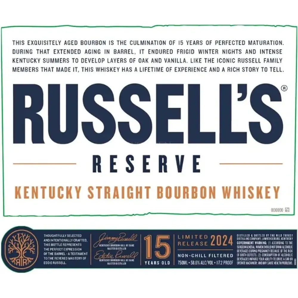 Russell’s Reserve 15 Year Old Limited Release Bourbon Batch 1 Bourbon