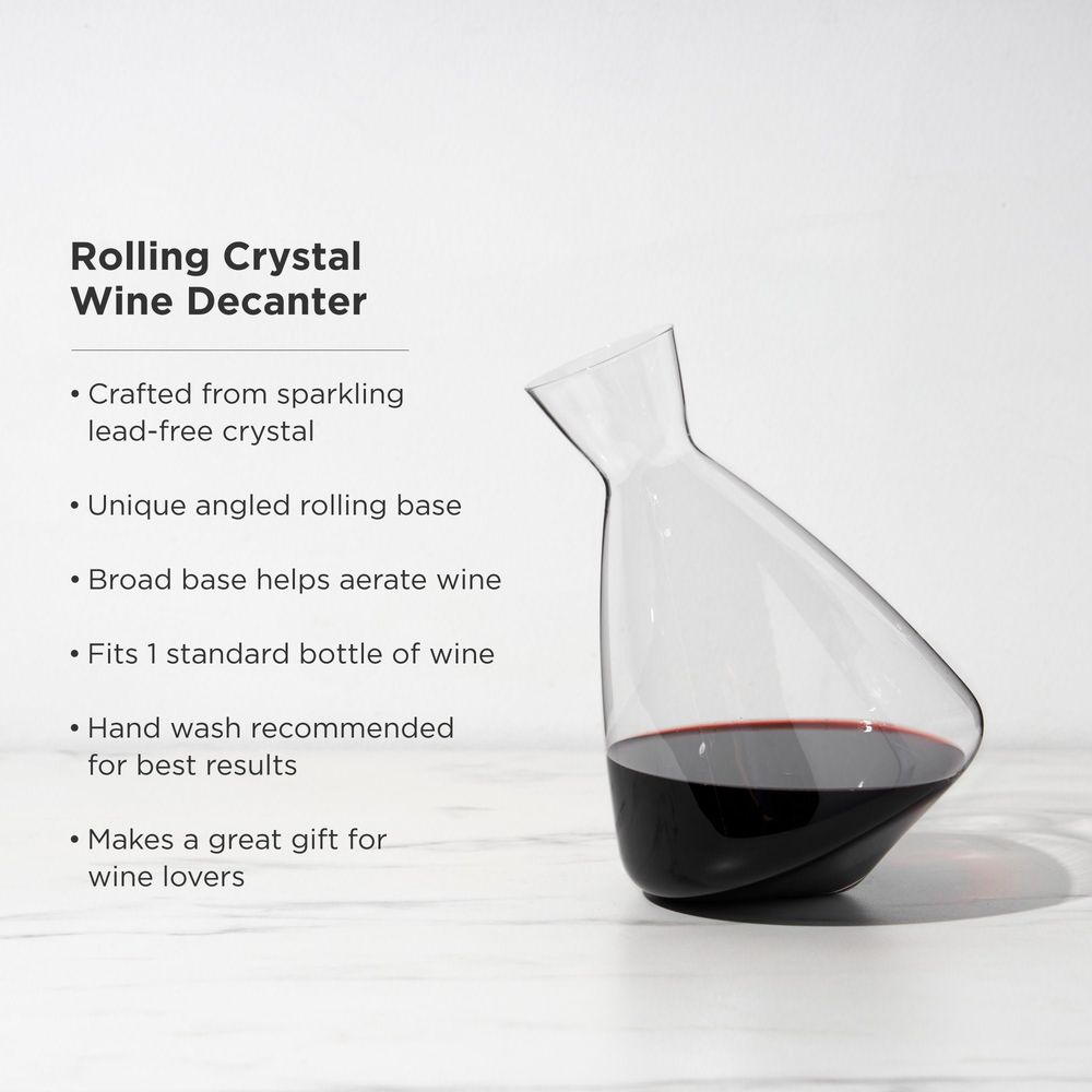 Rolling Crystal Wine Decanter