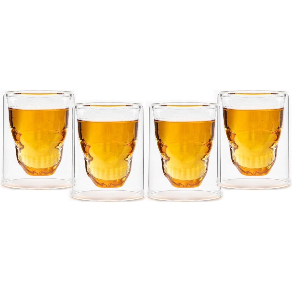 Skull Shot Glasses - Set of 4 (2.5 fl. oz.)