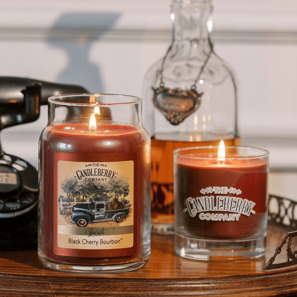 The Candleberry Co. Black Cherry Bourbon™, Large Jar Candle