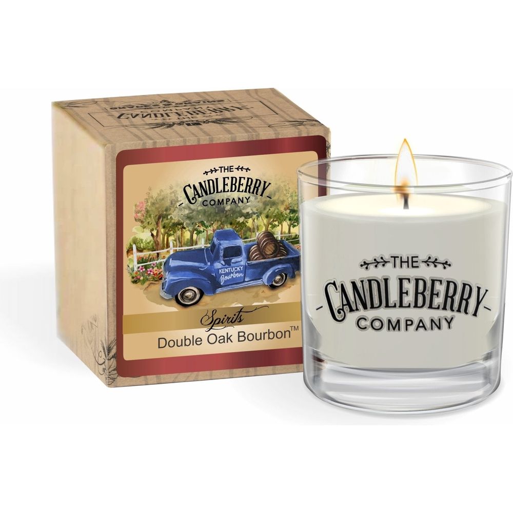 The Candleberry Co. Double Oak Bourbon™, Rocks Glass Candle