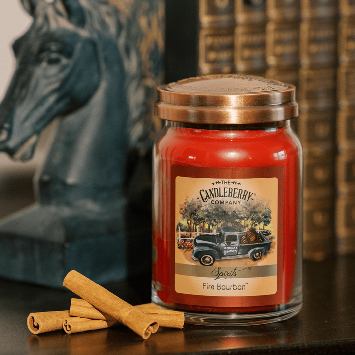 The Candleberry Co. Fire Bourbon™, Large Jar Candle