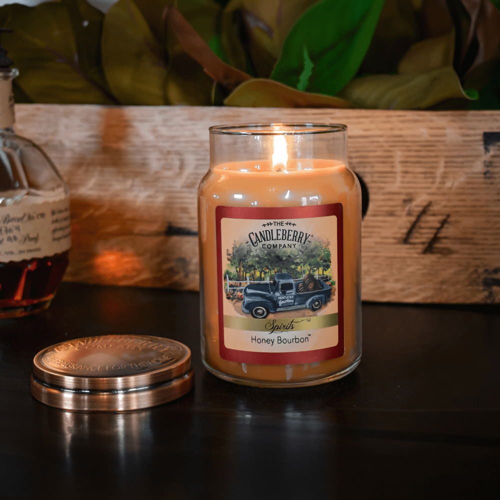 The Candleberry Co. Honey Bourbon™, Large Jar Candle