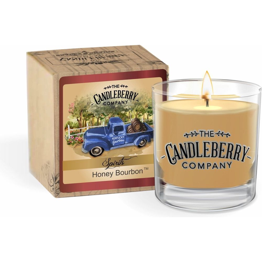 The Candleberry Co. Honey Bourbon™, Rocks Glass Candle