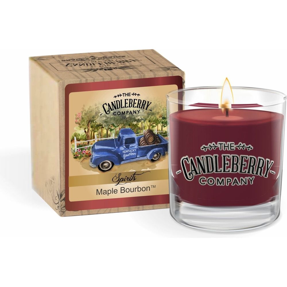 The Candleberry Co. Maple Bourbon™, Rocks Glass Candle