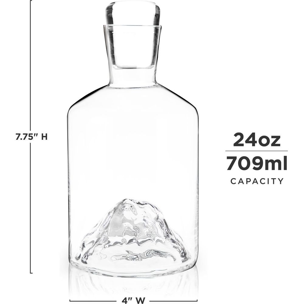 Pacific Northwest Mountain Themed Crystal Liquor Decanter - Thumbnail 4