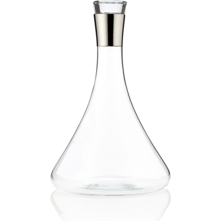 Irving Chrome-Rimmed Crystal Decanter