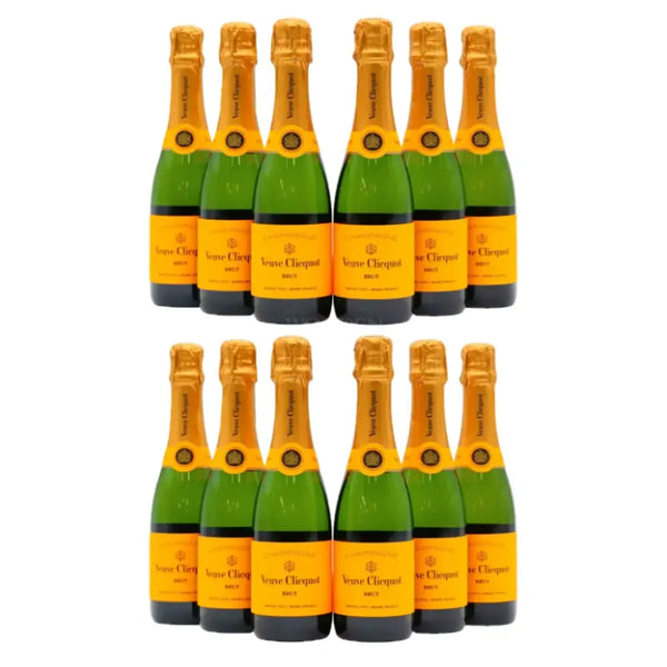Veuve Clicquot Brut 375ml 12 Pack | Case of Half-Bottles Yellow
