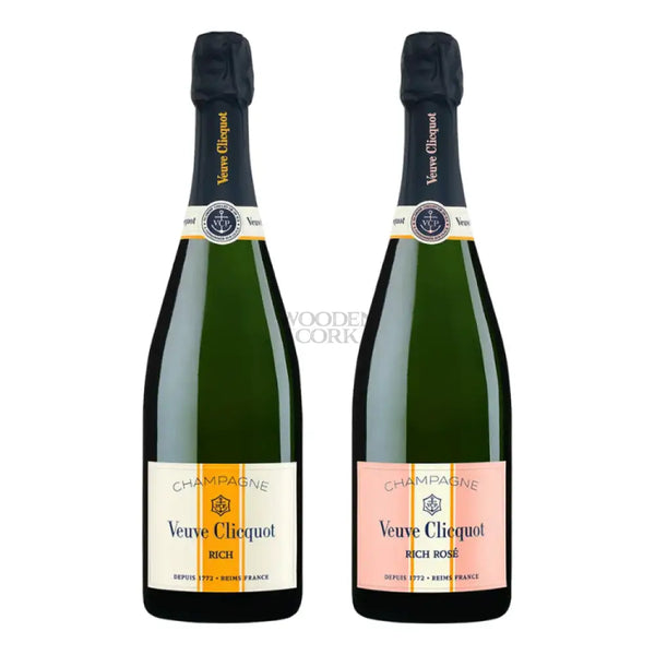 Veuve Clicquot Rich Brut & Rosé Bundle | Off-Dry Champagne Pair