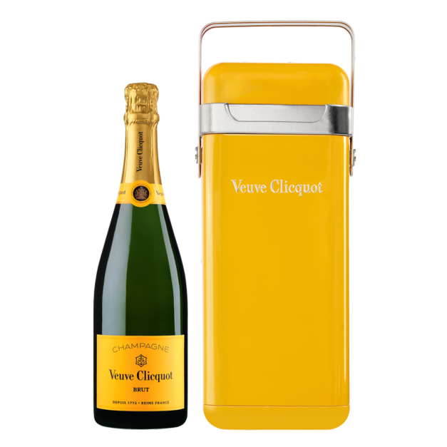 Veuve Clicquot Champagne Brut Yellow Label With Portable Cooler Gift Box 750ml