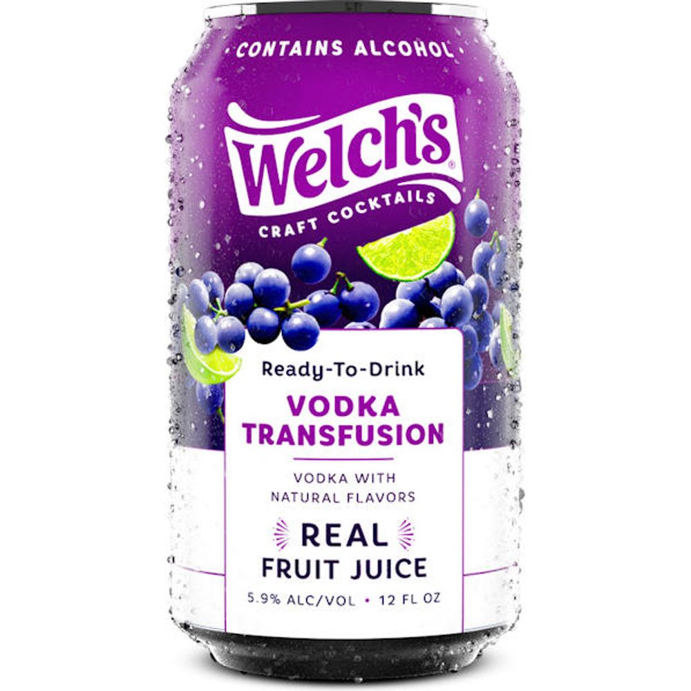 Welch's Craft Cocktails Vodka Transfusion Ready-To-Drink 12oz Cans 4 P ...