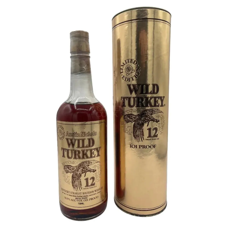 Wild Turkey 12 Year Old 1991 Gold Foil Red Bird Kentucky Straight Bourbon Whiskey 750ml Bourbon