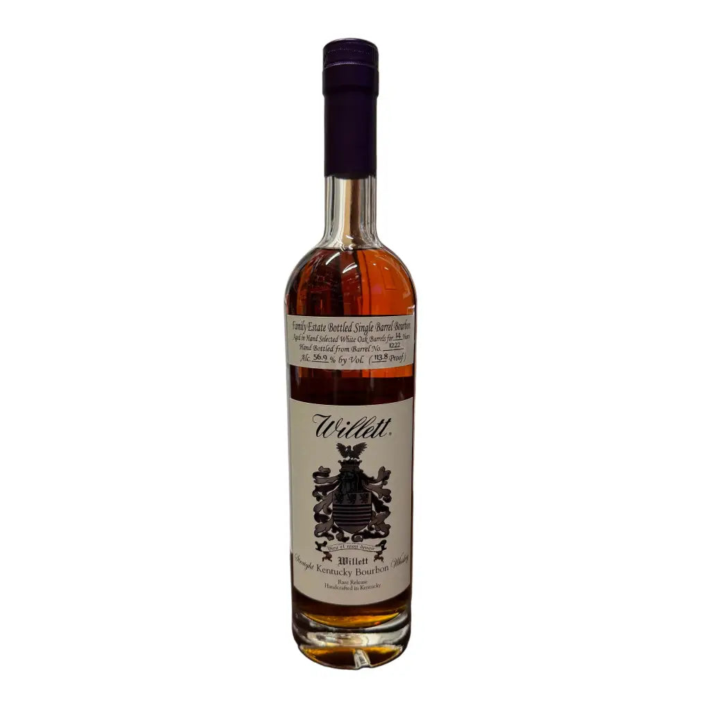 Willett Single Barrel Bourbon 14 Year Old Barrel #1222 113.8 Proof - Sourced Distillate Wooden Cork Selection Bourbon
