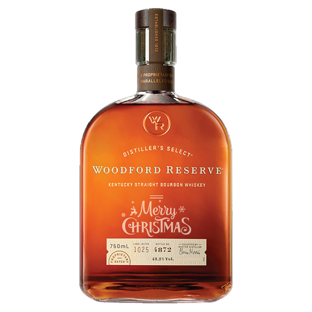 Woodford Reserve Kentucky Bourbon – Engraved Christmas Gift Edition 750mL