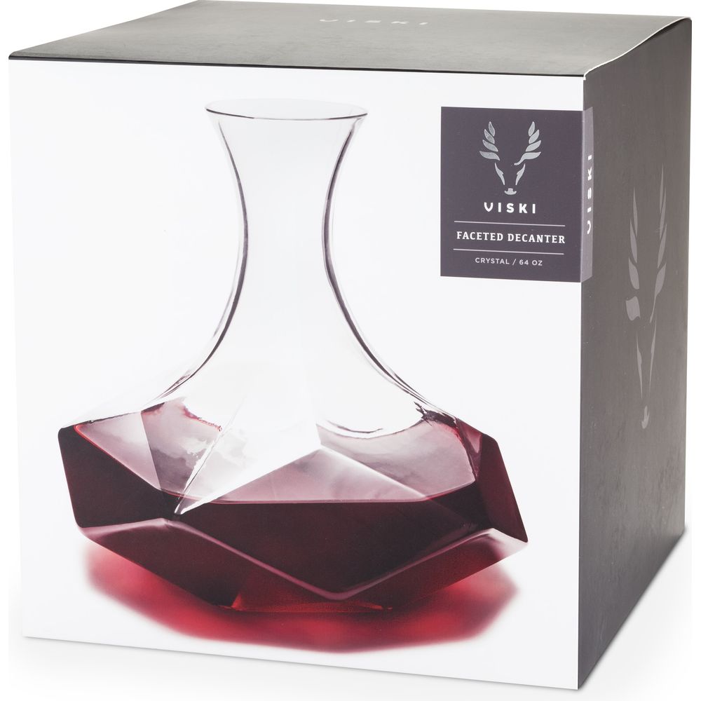 Seneca Faceted Crystal Wine Decanter