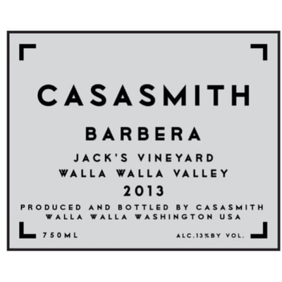 Casa Smith Walla Walla Valley Jack's Vineyard Barbera 750ml - Available at Wooden Cork