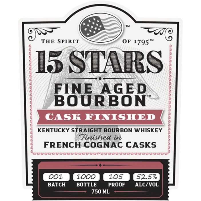 15 Stars Kentucky Straight Bourbon Finished in French Cognac Casks - Available at Wooden Cork