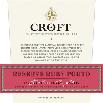 Croft Reserve Porto Ruby Port Blend 750ml - Available at Wooden Cork
