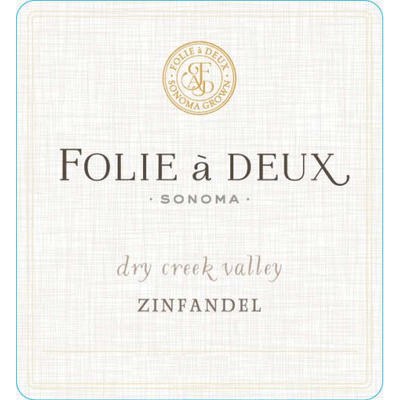 Folie A Deux Dry Creek Valley Zinfandel 750ml - Available at Wooden Cork