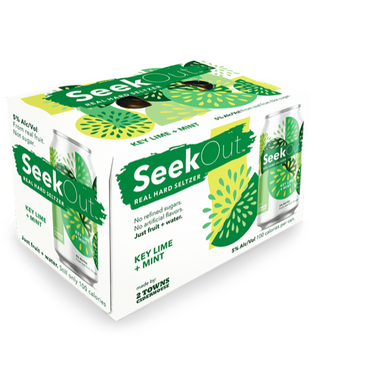 SeekOut Seltzer Key Lime + Mint Hard Seltzer 6pk - Available at Wooden Cork