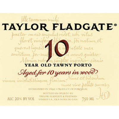 Taylor Fladgate Aged Tawny Port 10Yr Port 750ml - Available at Wooden Cork