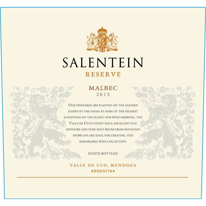 Salentein Valle De Uco Reserve Malbec 750ml - Available at Wooden Cork