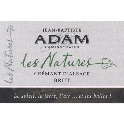 Jean-Baptiste Adam Les Natures Cremant d'Alsace Brut Sparkling Wine 750ml - Available at Wooden Cork