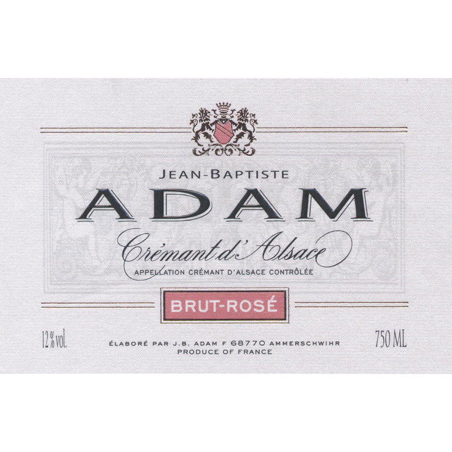 Jean-Baptiste Adam Cremant d'Alsace Brut Reserve Rose 750ml - Available at Wooden Cork