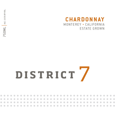 District 7 Monterey Chardonnay 750ml - Available at Wooden Cork