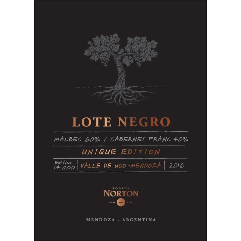 Bodega Norton Lote Negro Mendoza Red Blend 750ml - Available at Wooden Cork