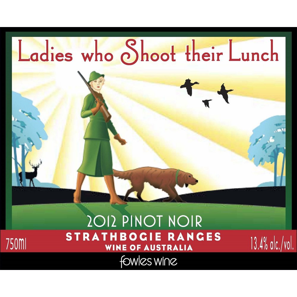 Fowles Wine Ladies Who Shoot Their Lunch Strathbogie Ranges Pinot Noir 750ml - Available at Wooden Cork