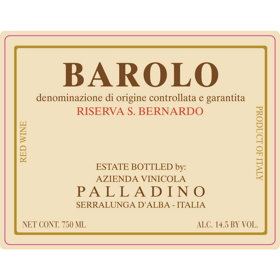 Palladino Barolo Riserva San Bernardo Nebbiolo 750ml - Available at Wooden Cork