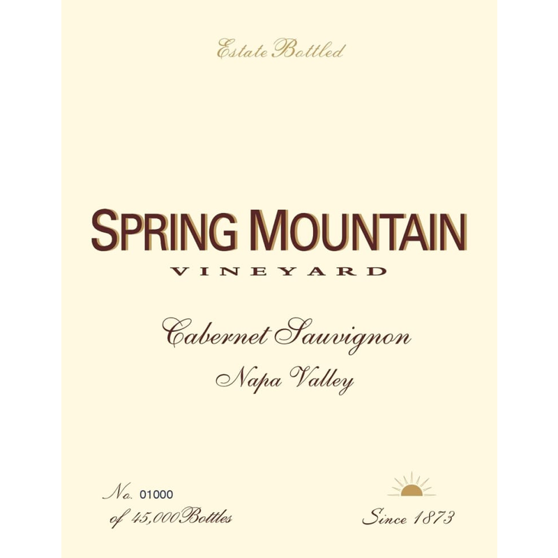 Spring Mountain Estate Cabernet Sauvignon 1979 750ml - Available at Wooden Cork