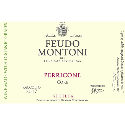 Feudo Montoni Perricone Del Core Red Blend 750ml - Available at Wooden Cork