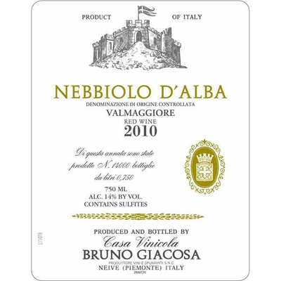 Bruno Giacosa Valmaggiore Piemonte Nebbiolo 750ml - Available at Wooden Cork