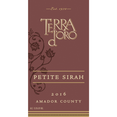 Terra D'Oro Amador County Petite Sirah 750ml - Available at Wooden Cork