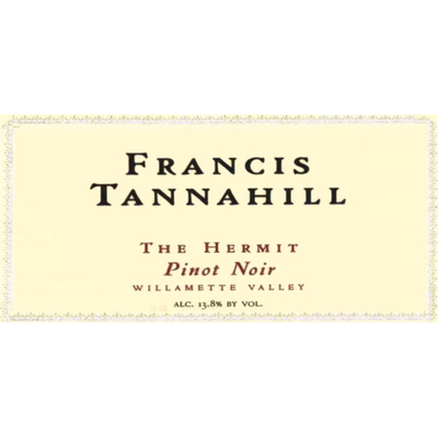 Francis Tannahill Willamette Valley The Hermit Pinot Noir 750ml - Available at Wooden Cork