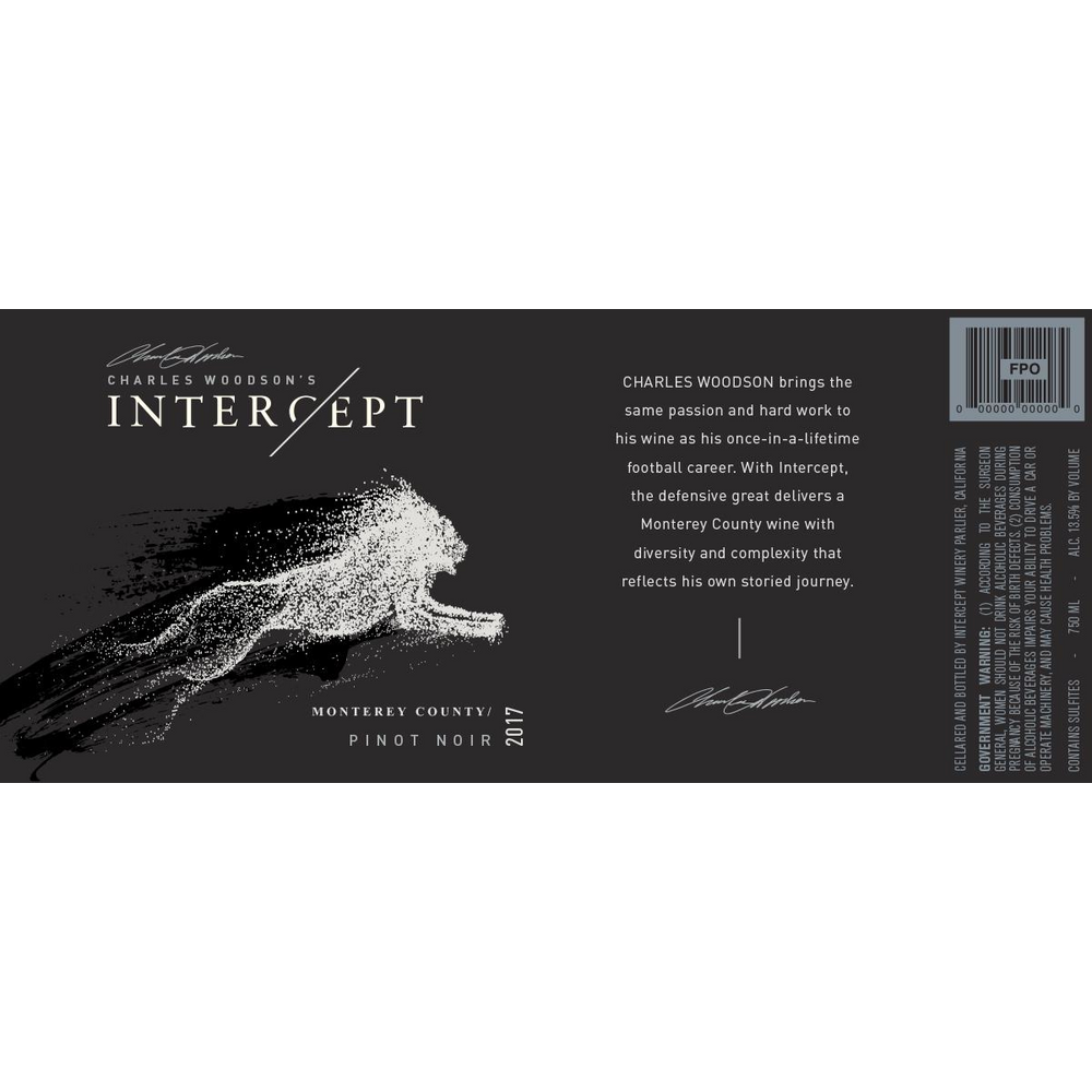 Intercept Monterey Pinot Noir 750ml - Available at Wooden Cork
