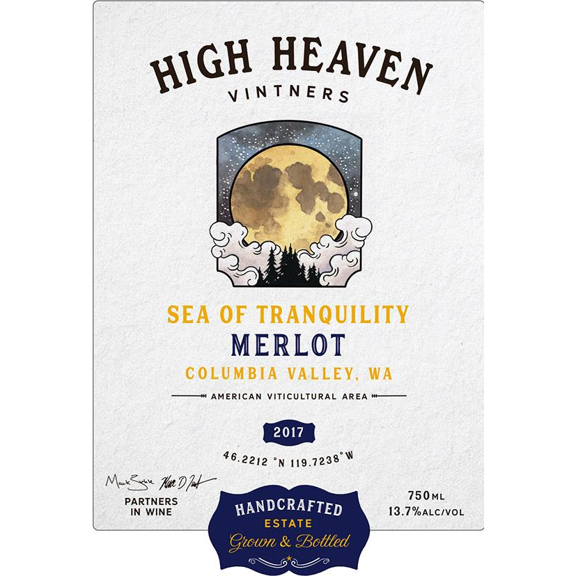 High Heaven Vintners Columbia Valley Sea of Tranquility Merlot 750ml - Available at Wooden Cork